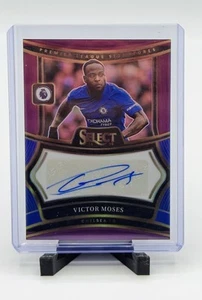 2024-25 Select Premier League Victor Moses #S-VM púrpura automático #/199 Chelsea - Imagen 1 de 2