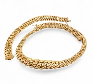 Amerikanisches Mesh Halskette und Armband aus 18 Karat Gelbgold - Bild 1 von 1