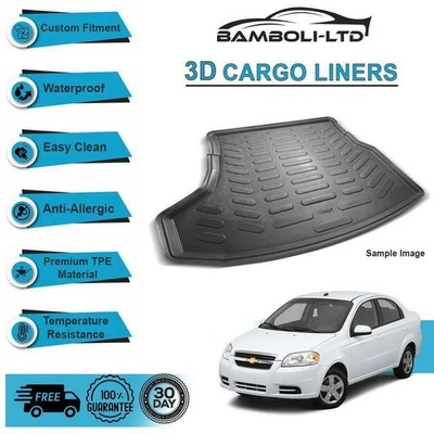 3D CARGO LINER BOOT LINER REAR TRUNK MAT FOR CHEVROLET AVEO 2011-UP - Image 1 of 4
