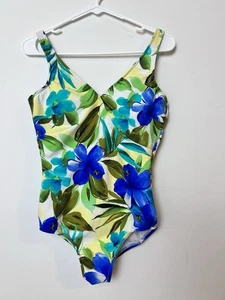 Miraclesuit Oceanus One Piece Bathing Suit Swimsuit Ocean Blue~Green Size 12 - Picture 1 of 6