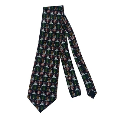 Corbata de Navidad para hombre a cuadros Papá Noel reno novedad vacaciones 59”x4” Foto 1 de 4