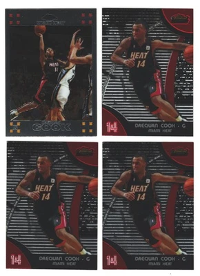 2007-08 Topps Chrome + Finest Basketball RC Lot x4 - DAEQUAN COOK -  Miami Heat - Image 1 of 2
