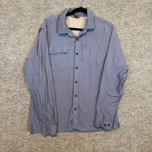 Eastern Mountain Sports Shirt Mens Large Blue Long Sleeve Button Up Gorpcore - Picture 1 of 9