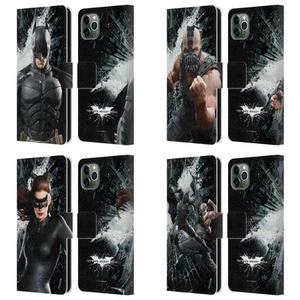 THE DARK KNIGHT RISES CHARACTER ART LEATHER BOOK CASE FOR APPLE iPHONE PHONES - Picture 1 of 10