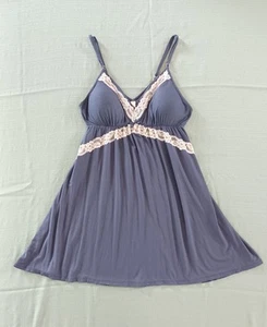 Victoria's Secret Lingerie Chemise Slip Blue Babydoll Large Sleepwear Nightie - Picture 1 of 21