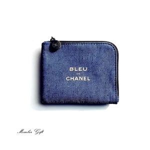 New RARE BLEU DE Thin Denim Blue Card Storage Bag Member Gift Free Shipping - Picture 1 of 3