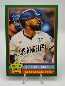 2025 Topps Heritage Teoscar Hernandez Dark Green Border #395 - Picture 1 of 10