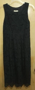 Burberry London Dress Black Cotton Lace Silk Lining Sheath Womens Size 2 - Picture 1 of 12