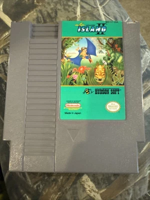 Adventure Island II 2 Nintendo NES Cleaned Tested Authentic HUDSON SOFT - Image 1 of 4