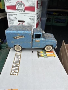60er Jahre Tonka Service Pressstahl Service LKW komplett zum Ausschlachten/Restaurieren - Bild 1 von 18