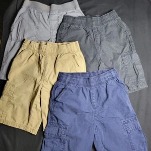 Lot Of 4, Boys Cargo Adjustable Shorts Size 8 And One Relax Fit. Back 2 School - Picture 1 of 12