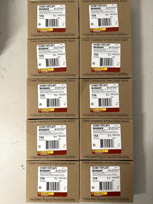 10 PCS HOM115PCAFI HOM115PCAFIC Square D Circuit Breaker 15A - Image 1 of 4