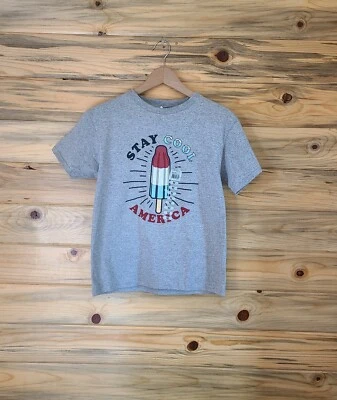 Camiseta Stay Cool America Gris, Juvenil Talla XS, NUEVA CON ETIQUETAS Foto 1 de 4