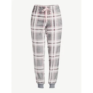 Joyspun Women's Plush Sleep Pants Grey Flannel 3X (22W-24W) - Picture 1 of 3