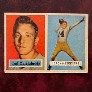 1957 Topps Set TED MARCHIBRODA #113 PITTSBURGH STEELERS - EX-MINT *HIGH GRADE* - Bild 1 von 2