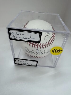 Bob Gibson, Lou Brock, Whitey Herzog, Red Schoendienst Signed Baseball JSA Auth - Image 1 of 4