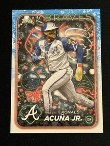 2024 Topps Holiday Ronald Acuna Jr. Antlers Variation #H100 - Picture 1 of 2