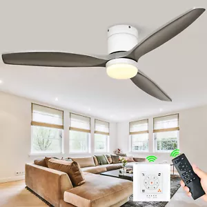 Farmhouse Chandelier Ceiling Fan Light Fixture 3 Wooden Blades W/ Remote Control - Picture 1 of 11