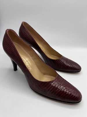 Zapatos de vestir Saks Fifth Avenue Fenton Last Alligator Textura Tacones 8,5 AAA Foto 1 de 4
