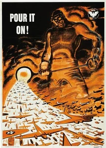 "Pour It On!" US War Production Board circa 1942 - 1945 - 8X10 ULTRA SATIN PRINT - Picture 1 of 2