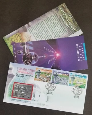 *Envío gratuito Malasia KL Aeropuerto Internacional 1998 Avión de Aviación (Estaño FDC) Foto 1 de 4