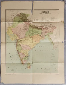 1887 - Landkarte Alte Indien Kirchlich - Hausermann - Landkarte Missionarisch - Bild 1 von 10