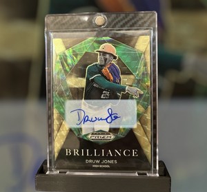 2022 Prizm Draft Picks Brilliance Auto Gold Vinyl Druw Jones 1/1 Superfractor
