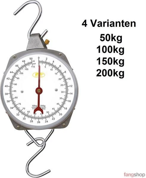 Lineaeffe FISCH-/WILD WAAGE 50kg 100kg 150kg 200kg analog justierbar Zugwaage
