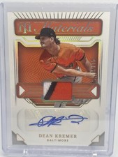 2022 NATIONAL TREASURES DEAN KREMER PATCH 5/25 AUTO AUTOGRAPH Orioles (675)