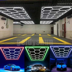 14 X Lámpara LED Hexagonal Tubos Taller Garaje Pared Techo Lámpara Iluminación - Imagen 1 de 31