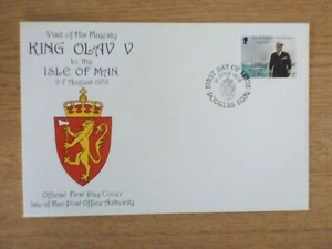 J..... .Isle of Man 1980 VISIT OF KING OLAV V. Fdc GB - Picture 1 of 1