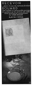 *** ROUARD - Ouvrage Services de Table *** 1933 - pub. (12 x 32) // p112 - Picture 1 of 1