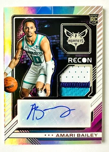 Camiseta deportiva Panini Recon Amari Bailey 2023-24 parche RC RPA #/99 ¡Novato de los Hornets! - Imagen 1 de 3