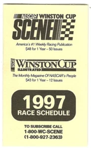RARE 1997 Nascar Winston Cup Scene Racing Car Schedule !!! - Picture 1 of 1