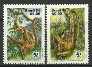 Brazil 1984 MiNr. 2052 - 2053 Monkeys WWF Southern muriqui 2v MNH** 3,20 € - Picture 1 of 1