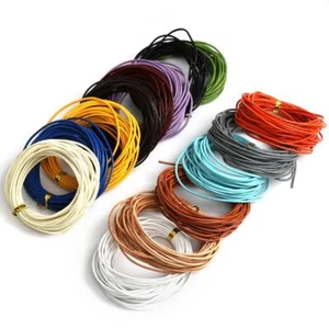5Meters Cow Leather Cords Round Thong Rope Colorful Strings Jewelry Making Cord - Picture 1 of 20