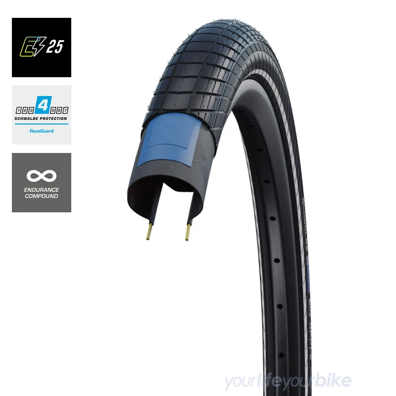 SCHWALBE BIG APPLE 26" REIFEN 2.00" E-BIKE REFLEX 50-559 STADT FAHRRAD DIRT JUMP - Bild 1 von 1