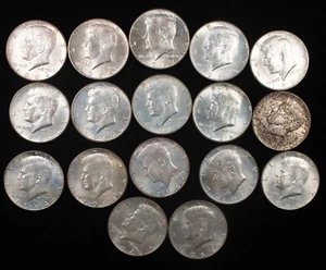 17x 1964 JFK HALF DOLLARS***90% SILVER***SOME ARE REALLY NICE - Picture 1 of 2