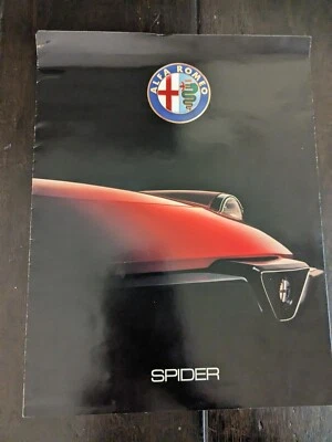 Folleto de ventas de concesionario Alfa Romeo Spider 1983-1990 y color desplegable Foto 1 de 4