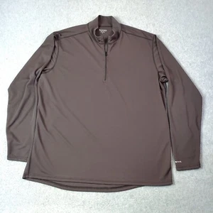 Simms Fishing 1/4 Zip Long Sleeve Shirt Men's Sz 2XL Gray Performance Breathable - Picture 1 of 13