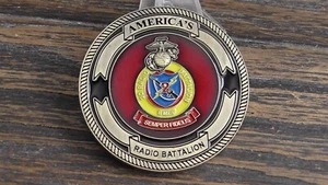 USMC 2d RadBN Segunda Radio Batallón Comando Equipo Desafío Moneda #586X - Imagen 1 de 10