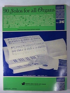 90 Organ Solos For All Organs Vintage Songbook - Picture 1 of 4