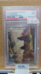 Pokemon Card PSA 9 Mint Charmeleon 151 Illustration Rare 2023 Holo 169/165 EN - Picture 1 of 2