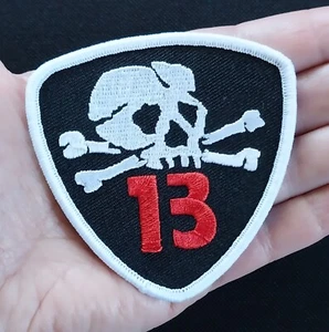 13 Skull and Crossbones Embroidered Iron On Motorcycle Jacket Vest Biker PATCH - Picture 1 of 6