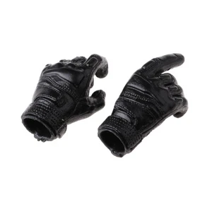Mini 1:6 Scale Black Gloves for 12" Male Action Figure Toy DIY Accessories - Picture 1 of 6