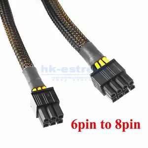 New 6pin to 8pin pcie GPU Video Card Cable For Asus G20 ROG Power Supply 34CM - Picture 1 of 5