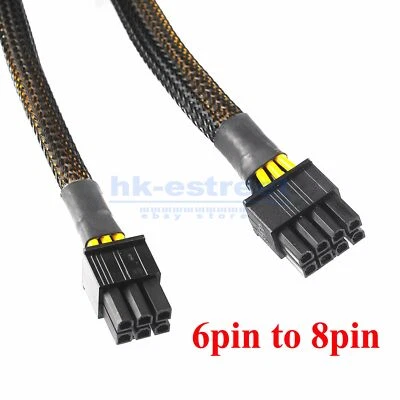 New 6pin to 8pin pcie GPU Video Card Cable For Asus G20 ROG Power Supply 34CM - Image 1 of 4