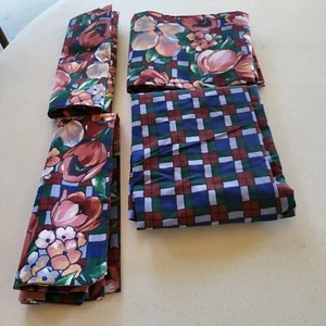 Vtg NEW Thomaston STANDARD Bed SET Sheets Pillowcases Blue White Floral - Picture 1 of 5