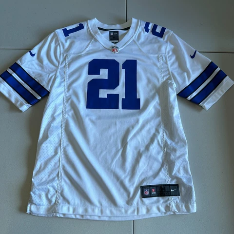Dallas Cowboys Jersey Medium Ezekiel Elliott #21 White Nike On Field Cover