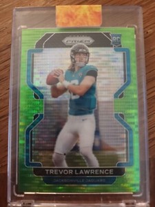 2021 Panini Prizm Trevor Lawrence #331 Neon Green Pulsar Rookie Refractor